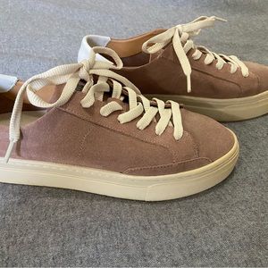 Soludos-Ibiza Platform-Suede. Dusty Rose, size 9.